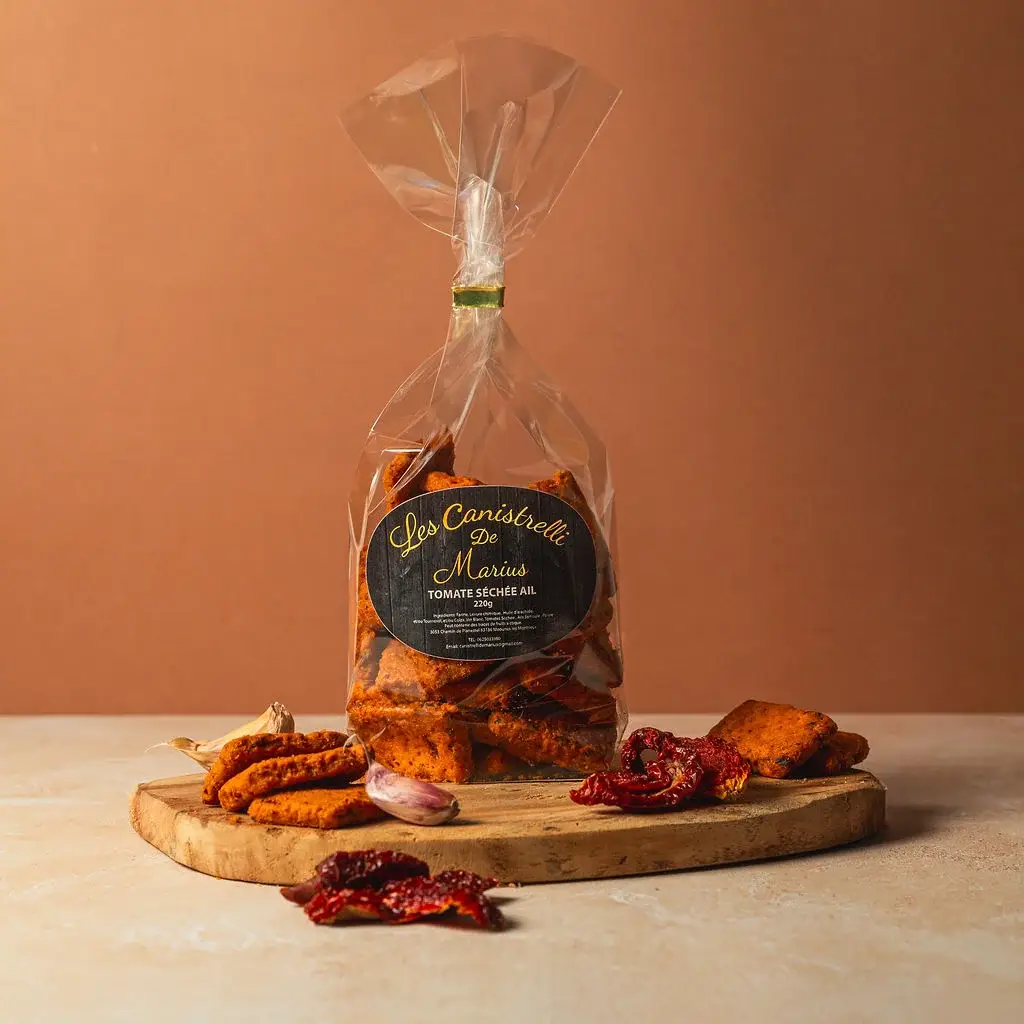CANISTRELLI SALÉS AUX TOMATES SÉCHÉES & AIL