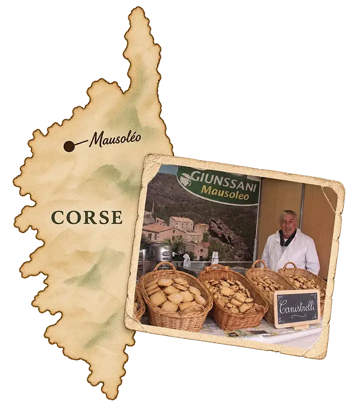 Découvrez Les Canistrelli de Marius : des canistrelli corses artisanaux sucrés et salés, fabriqués avec passion selon un savoir-faire familial.