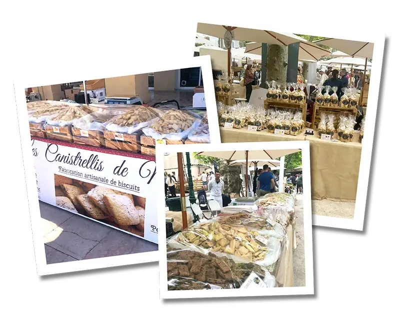 Les Canistrelli de Marius sur les foires, marchés et événements du Var et du Sud, ainsi que chez nos boutiques partenaires et revendeurs.